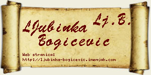 LJubinka Bogičević vizit kartica